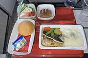 海南航空、成田発北京行きのエコノミークラスで提供された和食