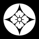 しっぽう わちがい に はなかく七宝輪違に花角