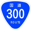 国道300号標識