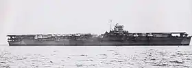 公試のため横須賀を出港する雲龍(1944年7月16日)