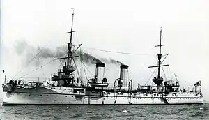防護巡洋艦「高砂」。