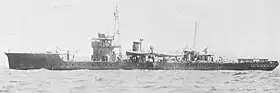 館山湾に停泊する「猿島」(1942年夏)#写真日本の軍艦第14巻p.89