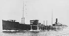 1921年初め、東京湾で公試中の「佐多」#写真日本の軍艦第13巻p.10下中写真と解説