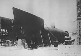 戦後の伊号第二百八潜水艦(1946年4月2日、播磨造船所呉船渠)