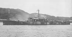 復員庁特別輸送艦 駆潜第九号(特別保管艦に指定後 1946年または1947年)