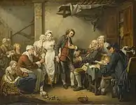 「村の花嫁」(1761)ジャン=バティスト・グルーズ,ルーヴル美術館