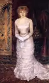 『女優ジャンヌ・サマリーの立像(フランス語版)』1878年。油彩、キャンバス、174 × 105 cm。エルミタージュ美術館。
