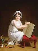 本の天使の絵を指さす子供 (c.1801)