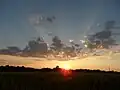 全州市郊外の夕日