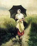 雨の中の少女 (1880)