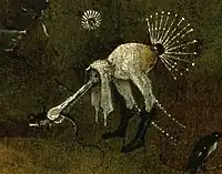 左翼パネルに描かれた悪魔