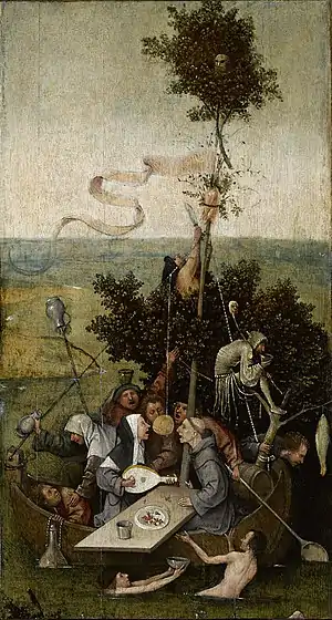『愚者の船』、ヒエロニムス・ボス(1500-1510年ごろ)