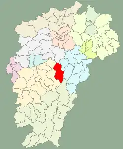 江西省中の楽安県の位置