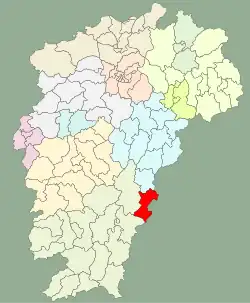 江西省中の石城県の位置