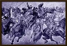 ヴェンツェスラフ・チェルニー(画):1469年にUherský Brod でハンガリー軍に勝利したJindřichPoděbradský。
