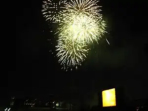 神宮外苑花火大会(写真は2008年、神宮球場)