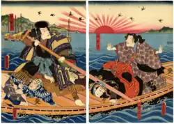 自来也。浮世絵、歌川国貞(1852年)。