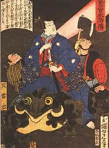 月岡芳年「美勇水滸伝・児雷也」(1866年)