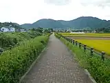 廃線跡の遊歩道。埼玉県神川町新里付近。（2010年9月25日）
