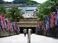 浄土寺参道。山陽本線をアンダーパスする。