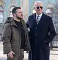Biden and Zelenskyy outside St. Michael's Cathedral, Kiyv