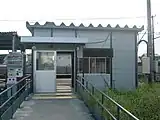 JR時代の城川原駅(仮設駅舎・2005年10月)