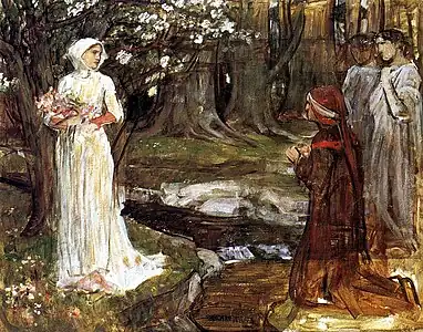 Dante and Matilda (study) (formerly called "Dante and Beatrice")c. 1914-17