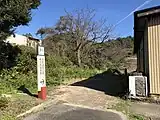 駅前 温泉や遺跡への通路（2018年10月）
