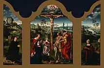「三連祭壇画:キリスト磔刑」16世紀前半、国立西洋美術館蔵