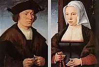 夫妻の肖像画(it:Ritratto di ignoto e di sua moglie (van Cleve))、1520年頃、ウフィツィ美術館蔵