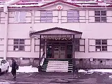 旧・じょうてつ本社社屋。この左側に旧・豊平駅の駅舎があった。