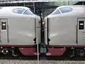 285系同士の連結部（2013年3月 岡山駅）