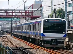 グリーン車組み込み前のE531系（2005年7月18日 北千住駅）