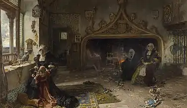 Juana the Mad imprisoned in Tordesillas with her daughter, the infanta Catalina1906年、プラド美術館