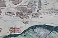 古地図 左側の白い寺院
