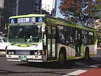 国際興業から移籍してきた大型ノンステップバス(山梨交通塩山営業所・C756:除籍車)