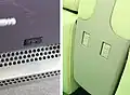 座席に設けられた電源コンセント