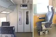 車椅子対応設備車椅子区画付近のドアは両開き式