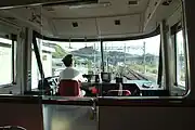 運転台(展望スペースからの視界)