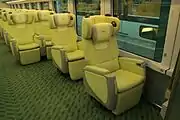 「しまかぜ」の車椅子対応座席