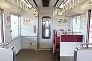 中間車連結側車端部の車椅子スペース整備