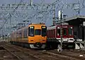 待避線を持つ駅は多数存在する(櫛田駅)