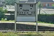 駅名標(2007年撮影)