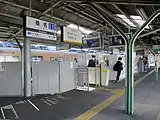 旧駅舎時の養老鉄道中間改札（2018年3月）