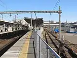 近鉄線・養老鉄道ホーム（2018年3月）