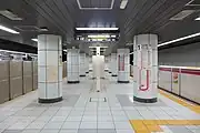 1番線ホーム(2022年12月)