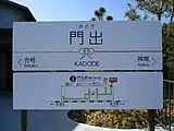 駅名標と構内案内図