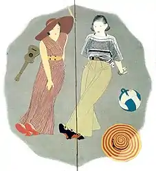 「蔭に憩ふ」第14回帝展出品作