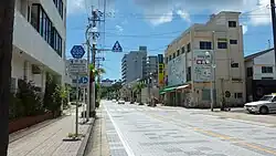 指宿温泉付近を通る県道下里湊宮ケ浜線