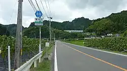 鹿児島県道40号伊集院蒲生溝辺線（日置市方面を望む）